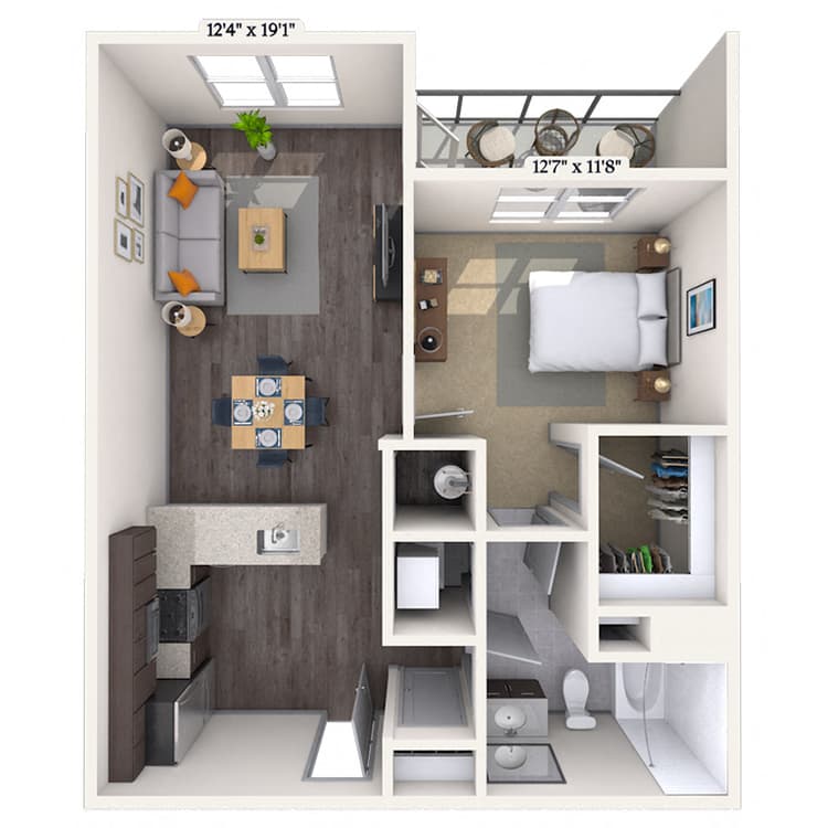 Floorplan image of unit 2400-329