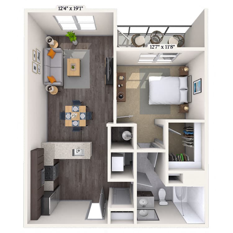Floorplan image of unit 2400-410