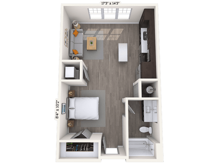 Floorplan image of unit 438