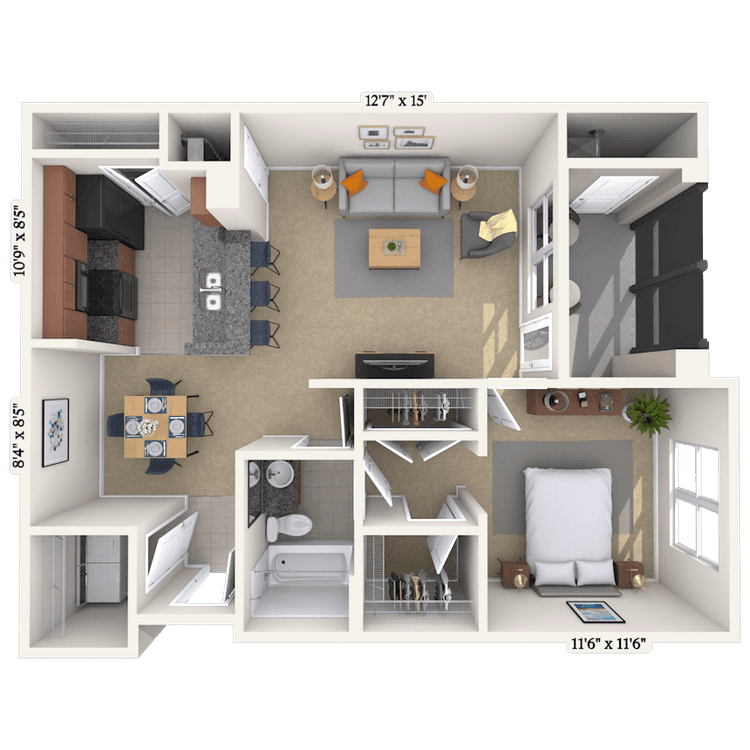 Floorplan image of unit 17132