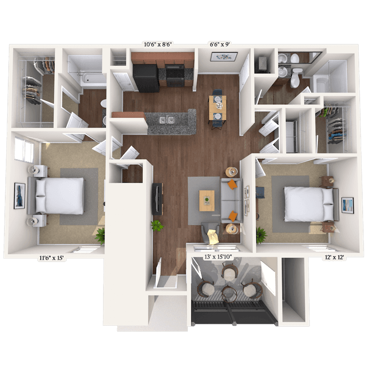 Floorplan image of unit II 31-10114