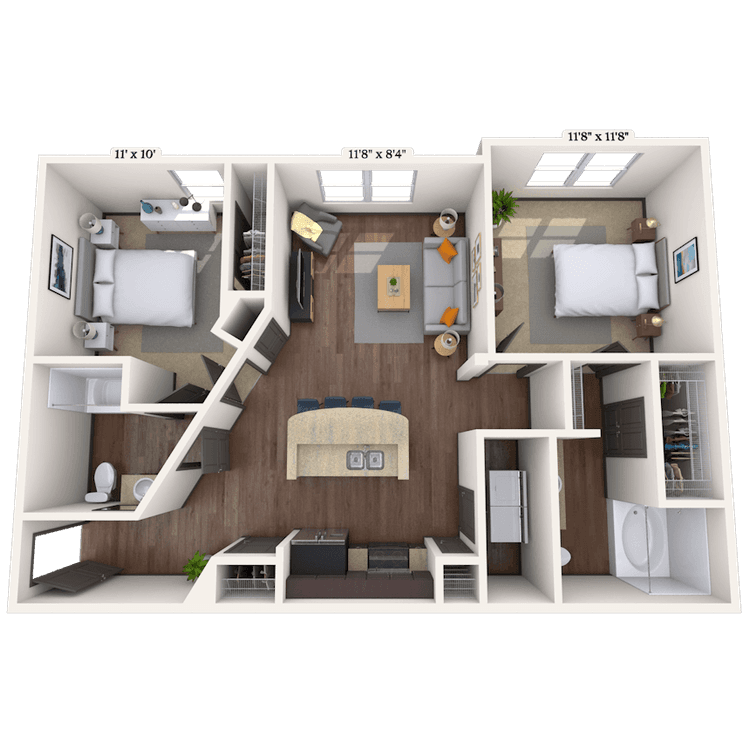 Floorplan image of unit 044118
