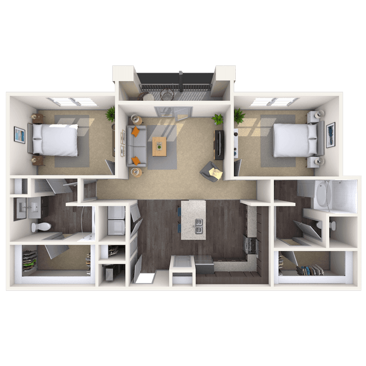 Floorplan image of unit 1400-201