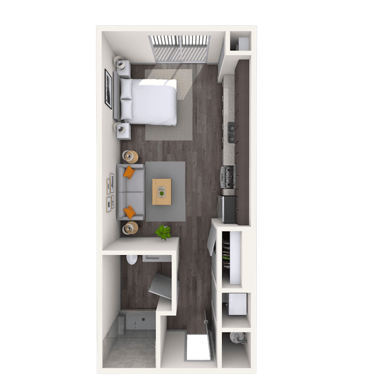 Floorplan image of unit 1400M407