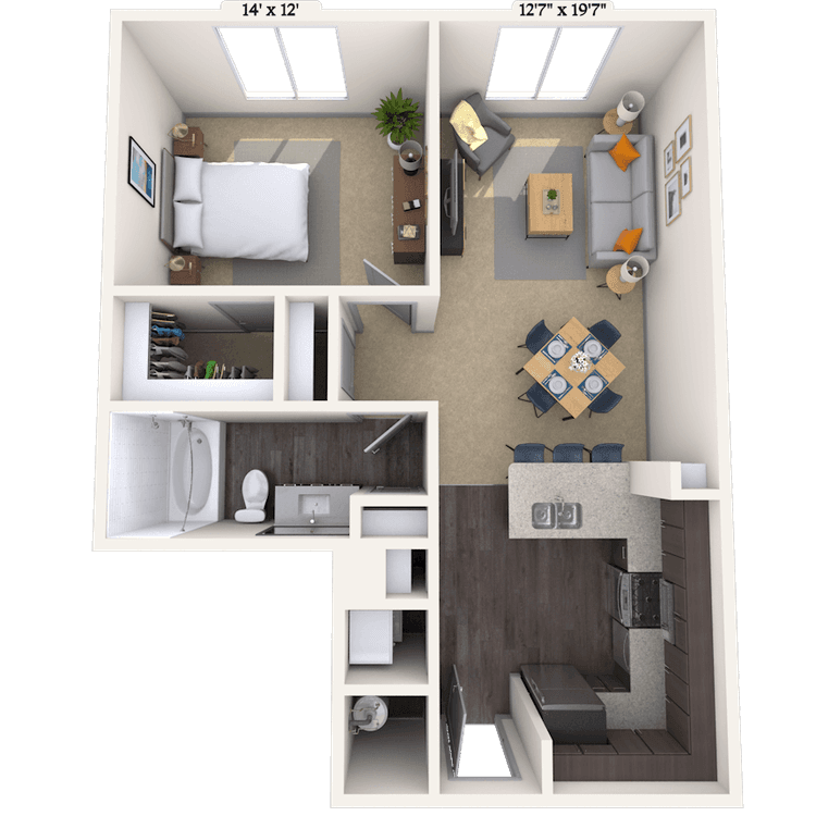 Floorplan image of unit 1500-208