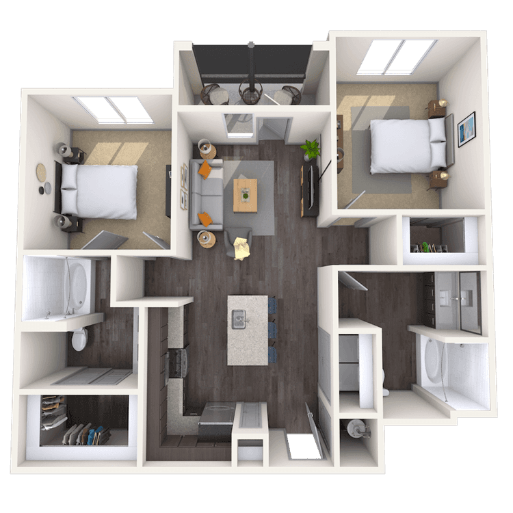Floorplan image of unit 1400M222