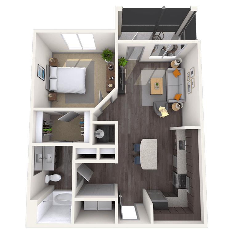 Floorplan image of unit 1400M224