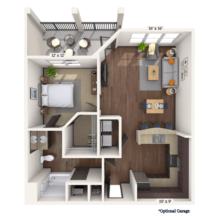 Floorplan image of unit 12104