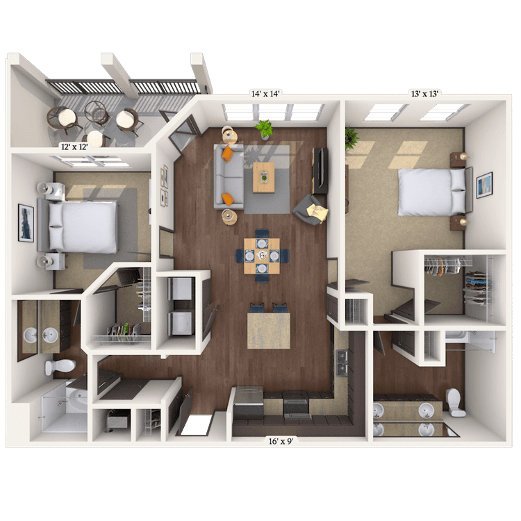 Floorplan image of unit 12105
