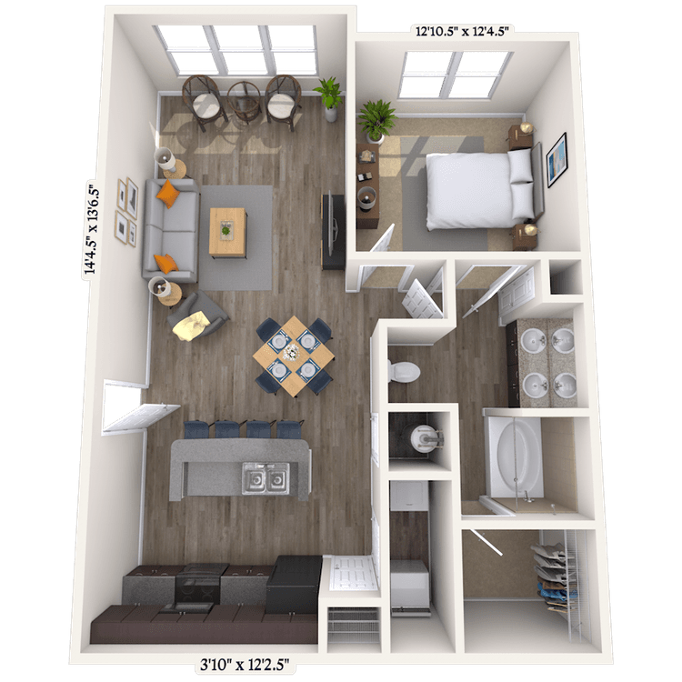Floorplan image of unit II 012718