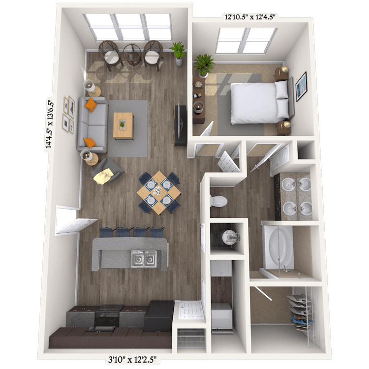 Floorplan image of unit II 013017