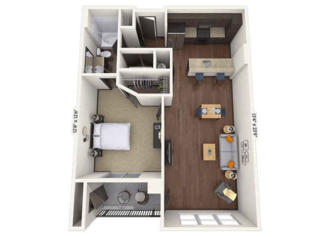 Floorplan image of unit II 2-1316