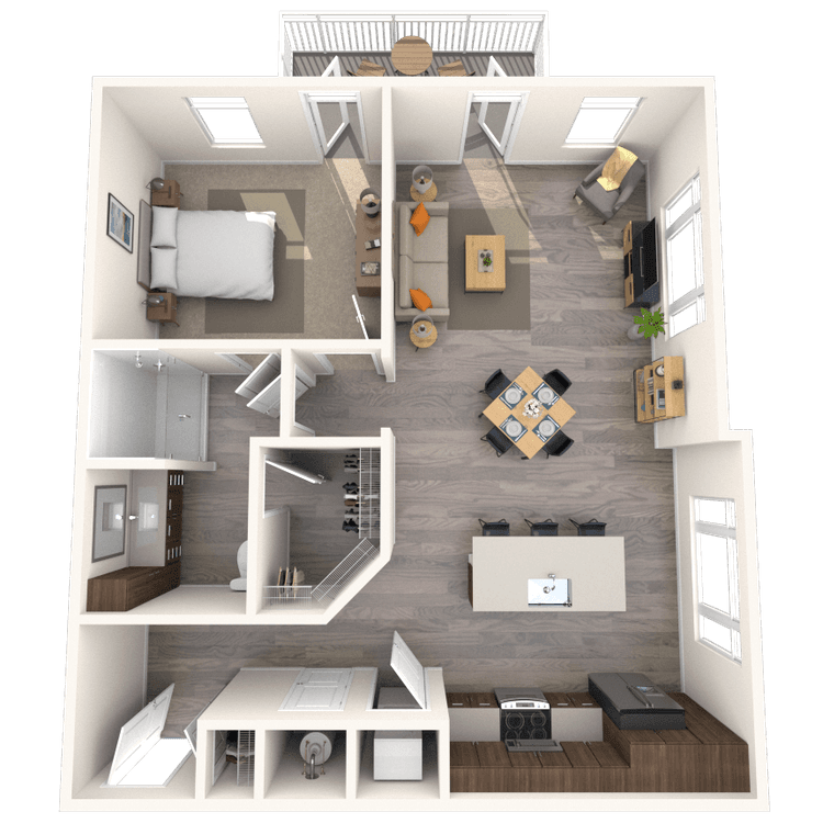 Floorplan image of unit 355