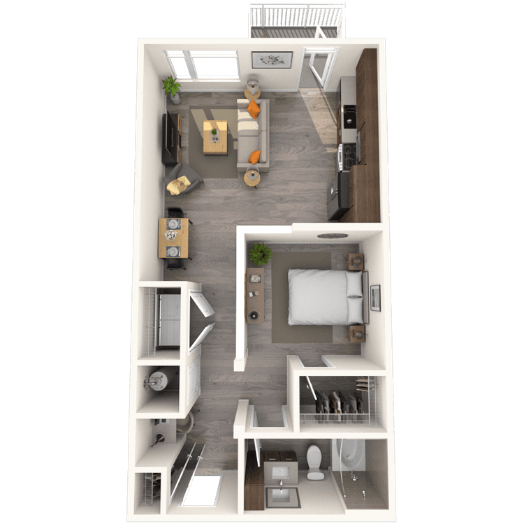 Floorplan image of unit 505
