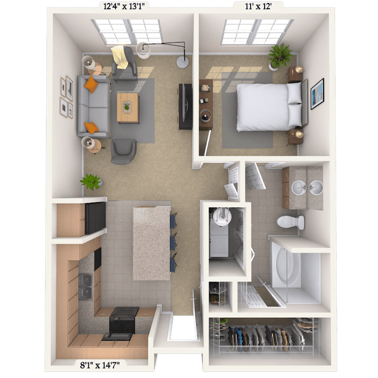 Floorplan image of unit I 1109