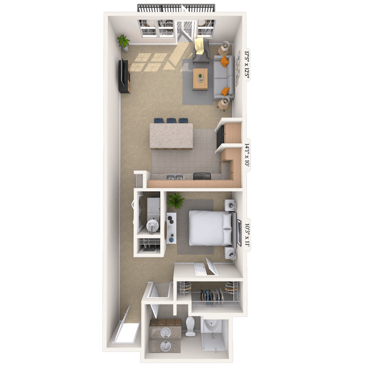 Floorplan image of unit I 1265
