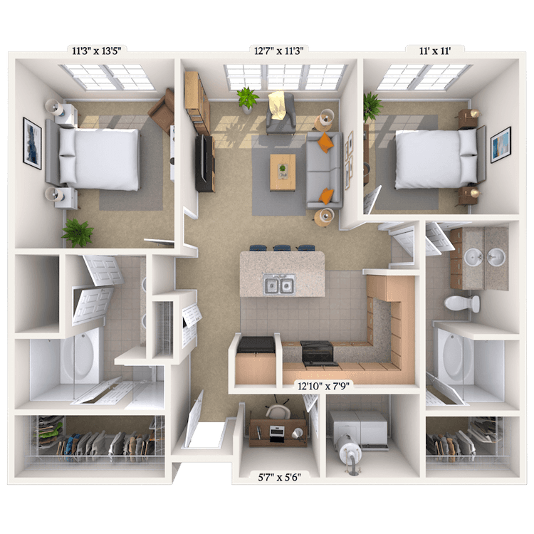 Floorplan image of unit I 1403