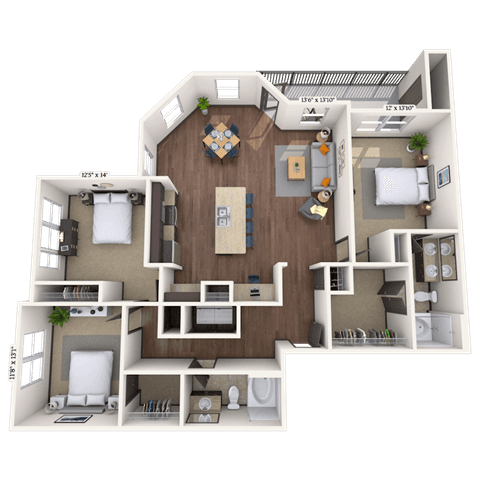 Floorplan image of unit III 011309