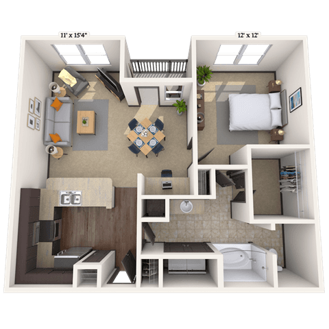 Floorplan image of unit III 012448