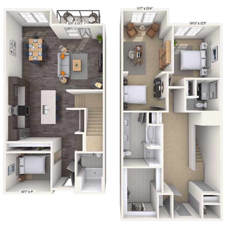 Floorplan image of unit II 176