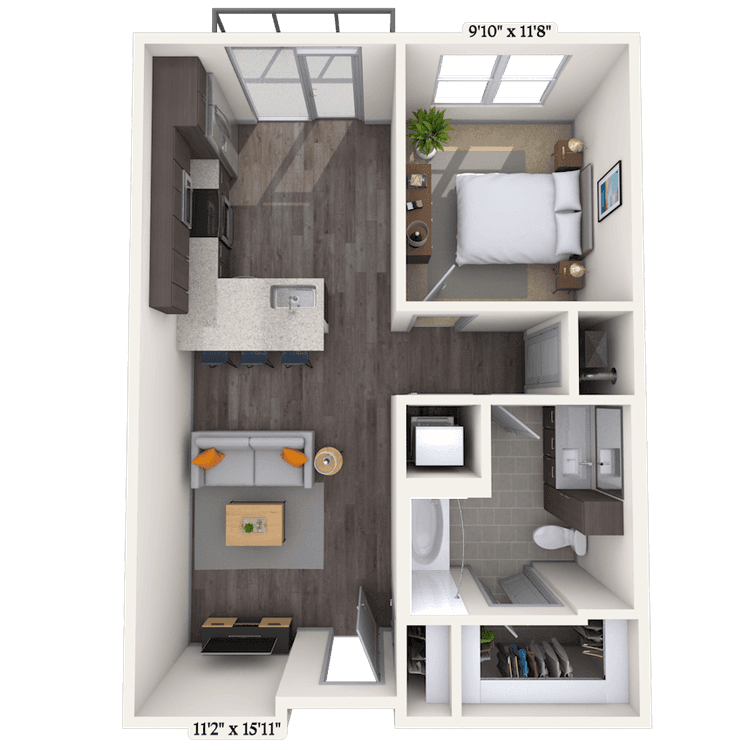Floorplan image of unit II 131