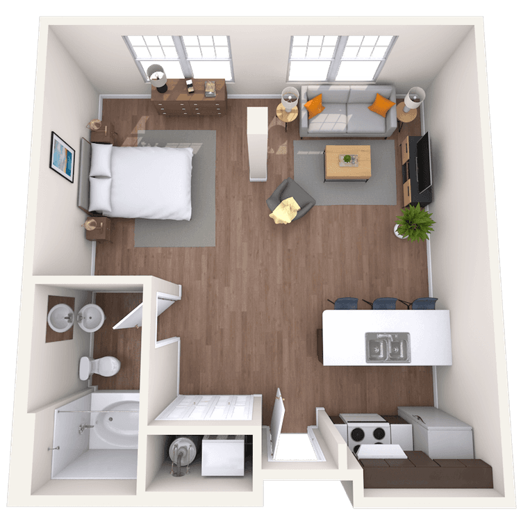 Floorplan image of unit III 407