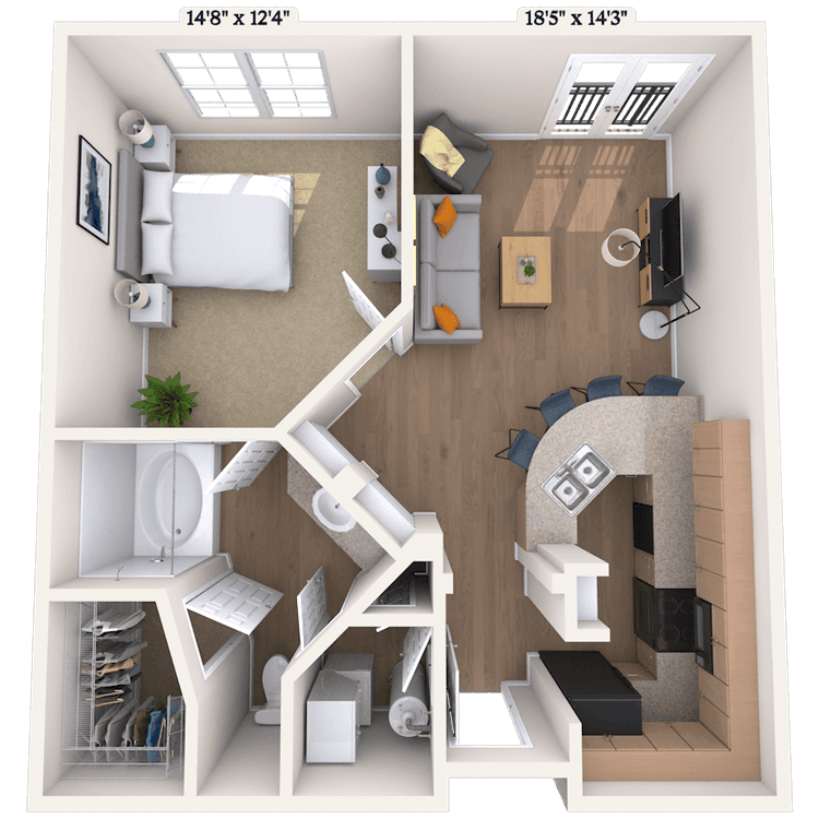 Floorplan image of unit I 382