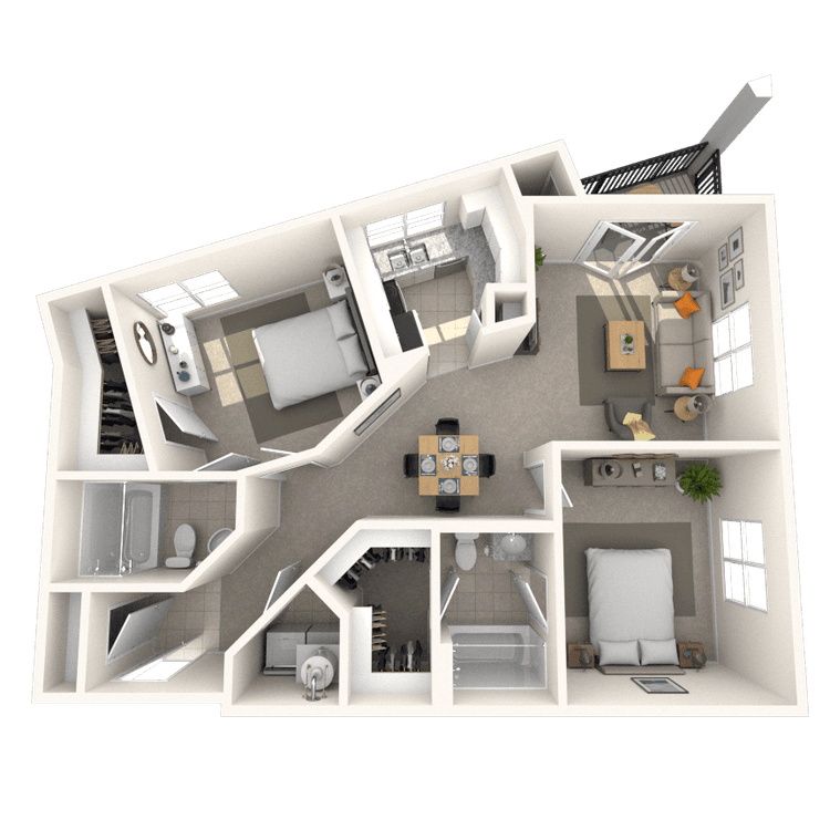 Floorplan image of unit II 186