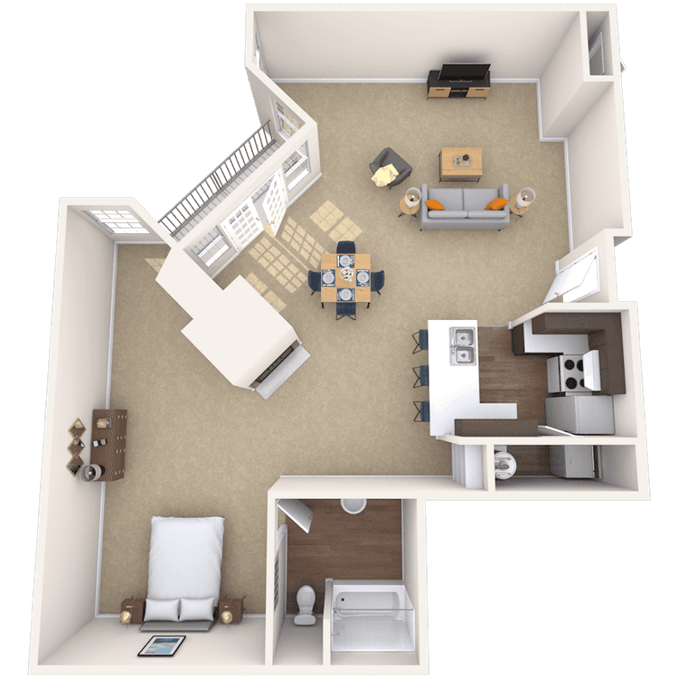 Floorplan image of unit III 302