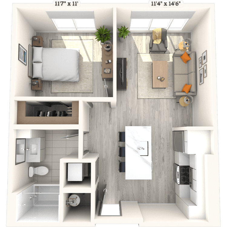 Floorplan image of unit 935