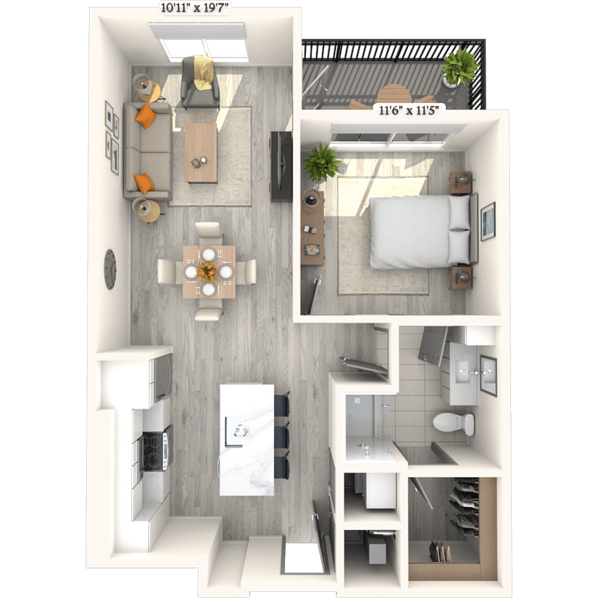 Floorplan image of unit 917