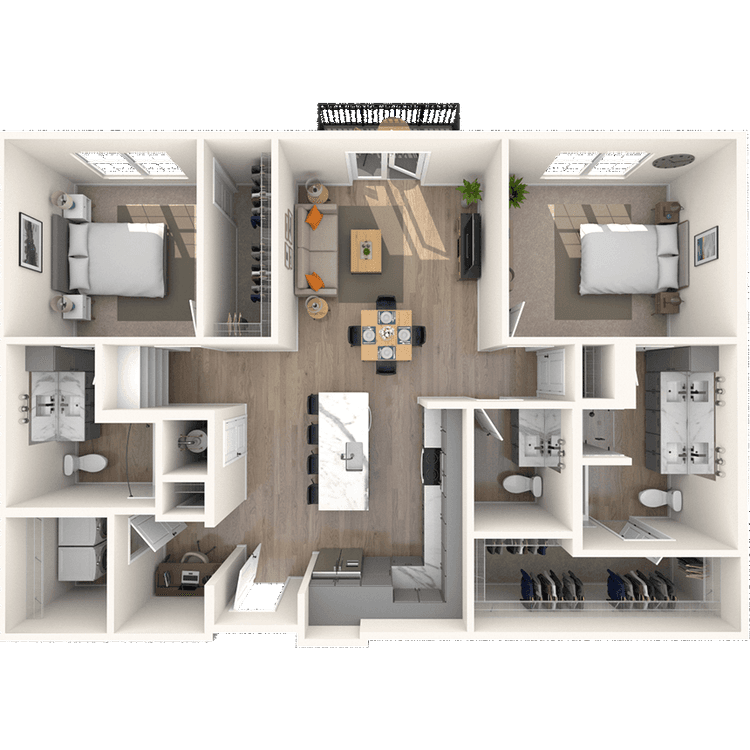 Floorplan image of unit 2203