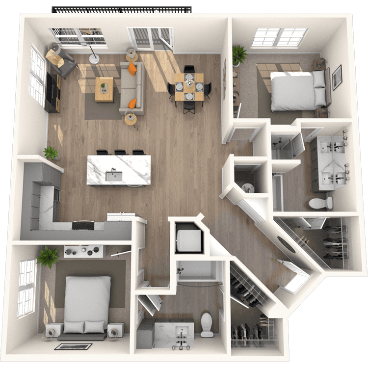 Floorplan image of unit 4332