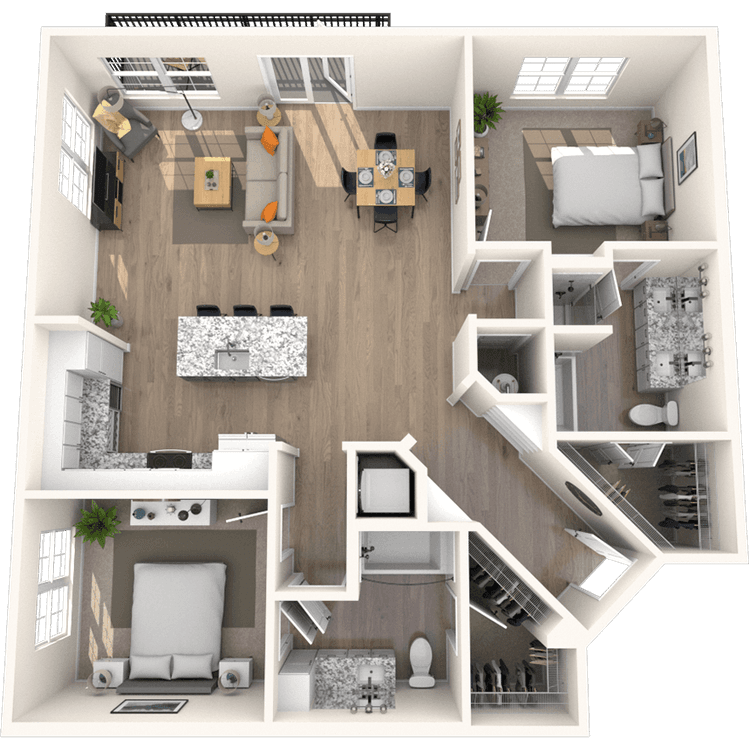 Floorplan image of unit 6302