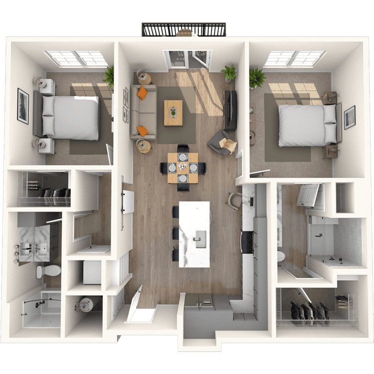 Floorplan image of unit 6307