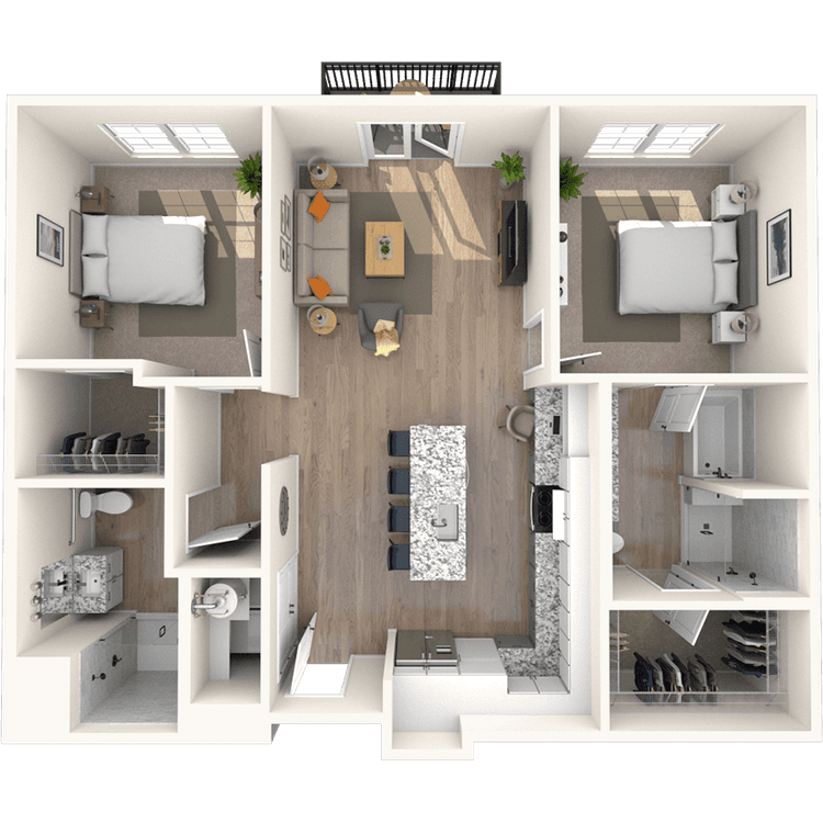 Floorplan image of unit 7104