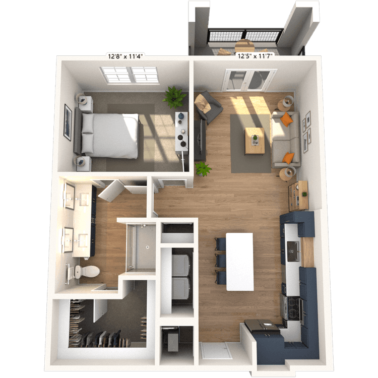 Floorplan image of unit 2118