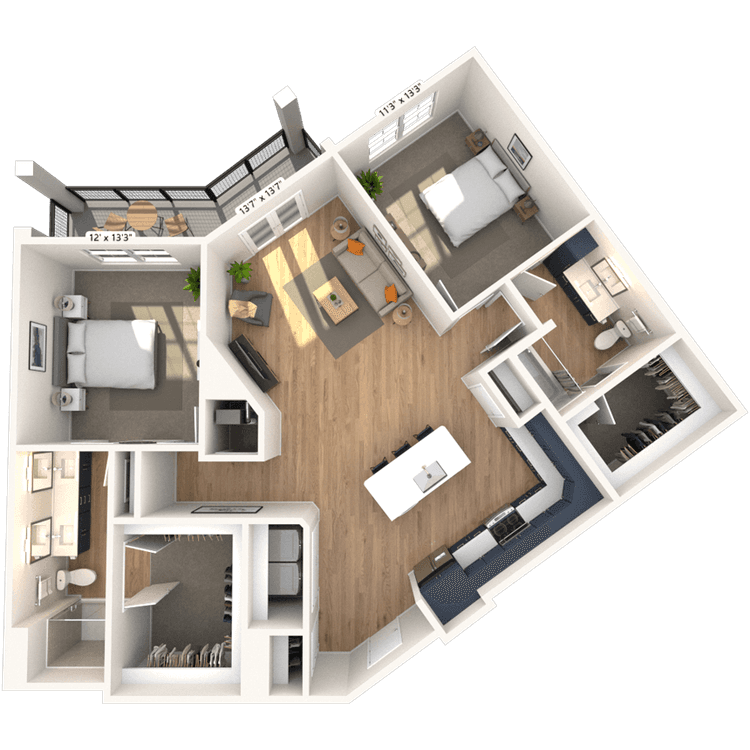 Floorplan image of unit 1212