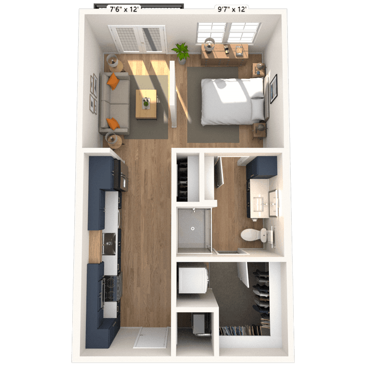 Floorplan image of unit 5214