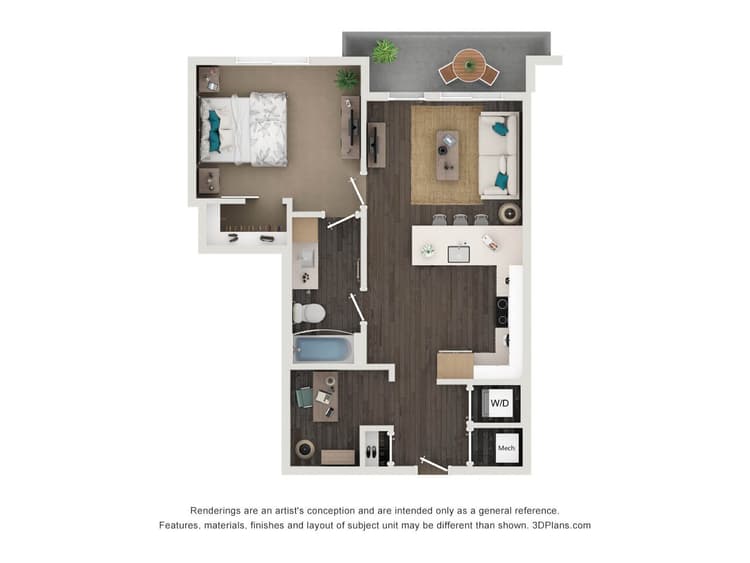 Floorplan image of unit 340