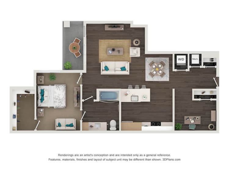Floorplan image of unit 235