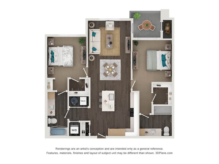 Floorplan image of unit 124