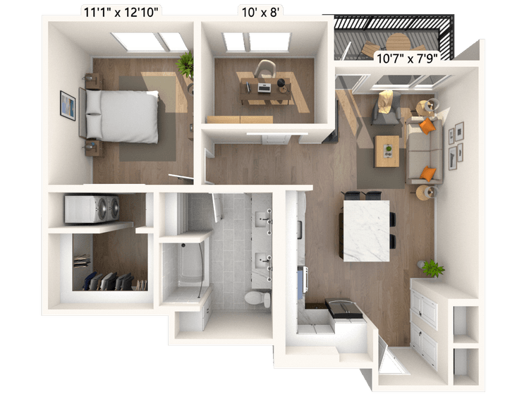 Floorplan image of unit II E-207