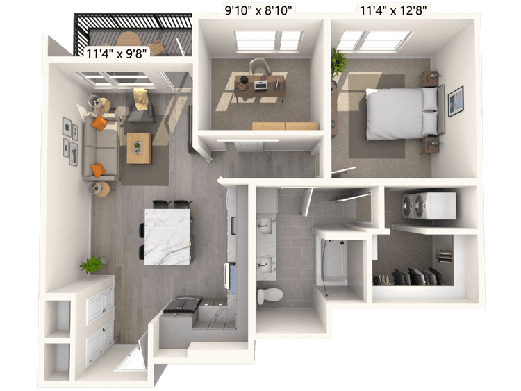 Floorplan image of unit C-407