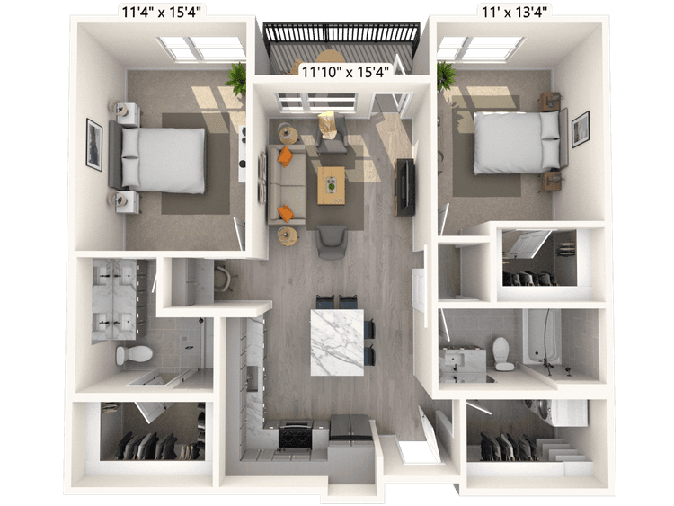 Floorplan image of unit D-210