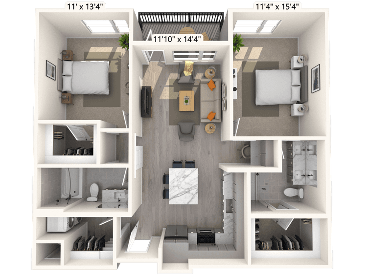 Floorplan image of unit B-217