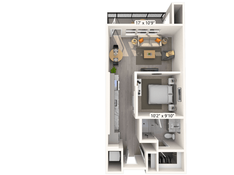 Floorplan image of unit A-204