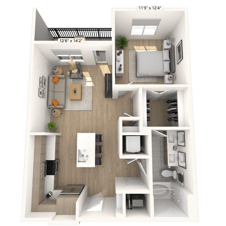 Floorplan image of unit 3345
