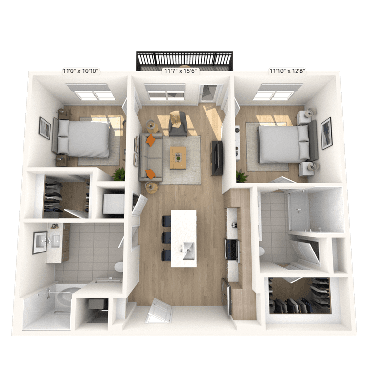 Floorplan image of unit 3455