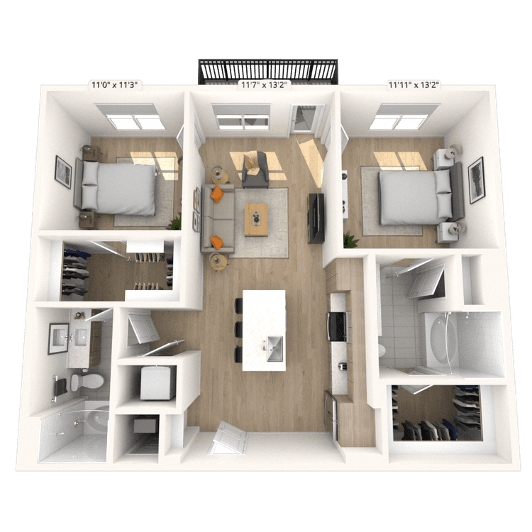 Floorplan image of unit 3329